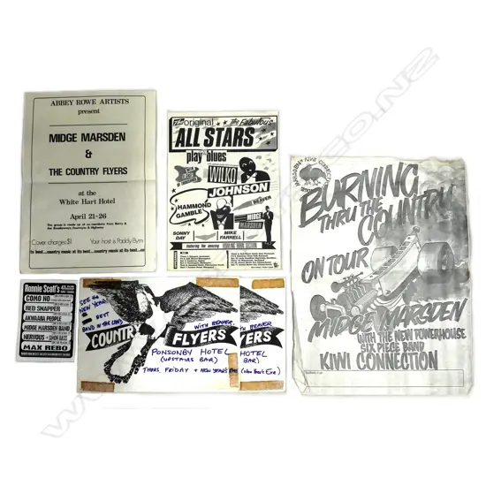 Two Country Flyer [with Beaver] promotional flyers for the Ponsonby Hotel (Gluepot) Upstairs Bar