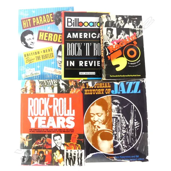 Five assorted books pertaining to music