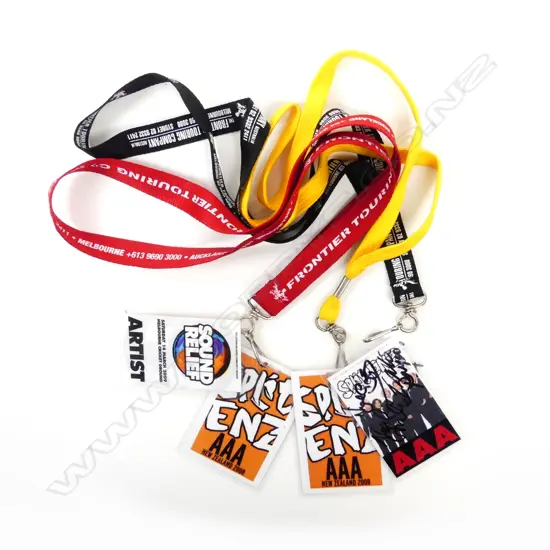 Four Split Enz backstage passes