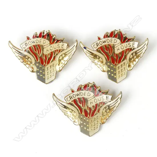 Three Crowded House badges
