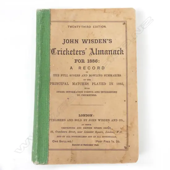 'John Wisden's Cricketers' Almanack for 1886'