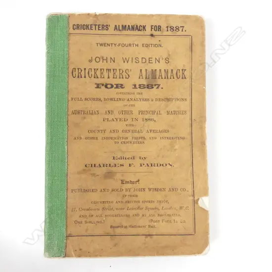 'John Wisden's Cricketers' Almanack for 1887'