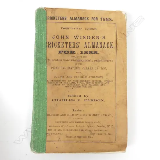 'John Wisden's Cricketers' Almanack for 1888'
