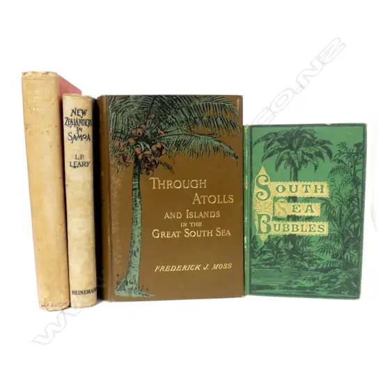 Four various books on the Pacific