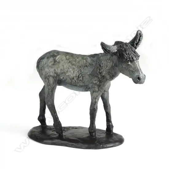A bronze donkey