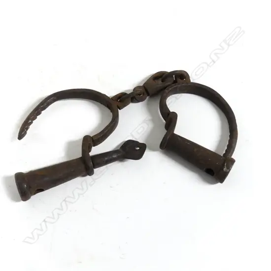 Pair of late 19thC convict's manacles
