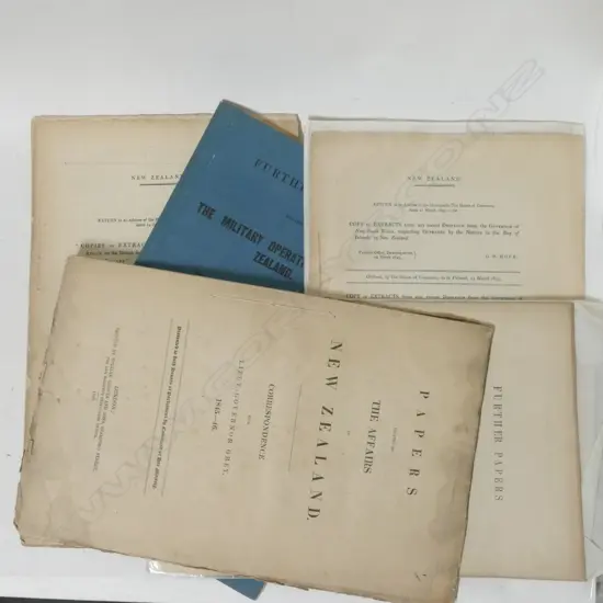 Six 19thC NZ Government publications/papers