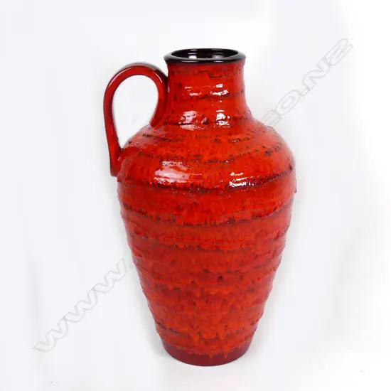 A large West German pottery floor vase