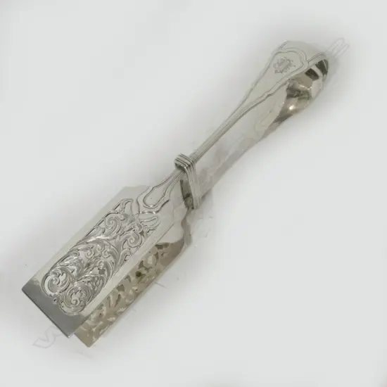 A pair of Austro-Hungarian .800 silver asparagus tongs