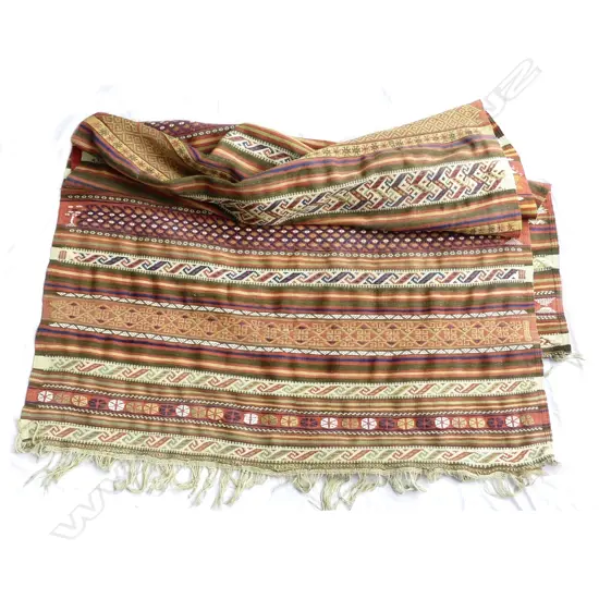 A large Turkish hand woven kilim rug