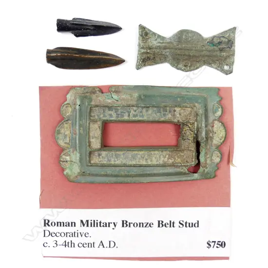 Two Roman Republic bronze arrow heads