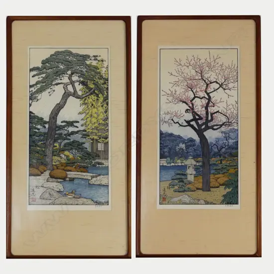Two woodblocks by Toshi Yoshida (1911-1995)
