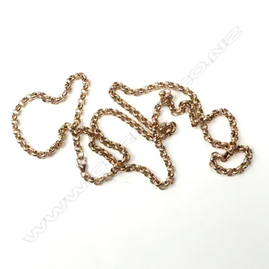 A 10ct rose gold chain