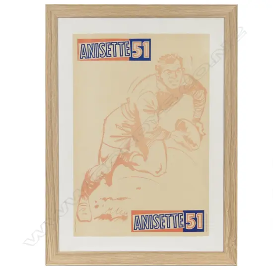 A vintage 1960s advertising poster for the aperitif pastis Anisette 51