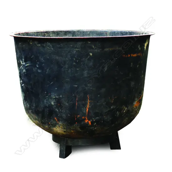 A large old cast iron whaling pot (try pot)