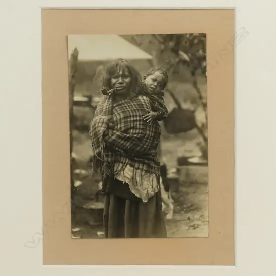 A photograph of Maori woman and child
