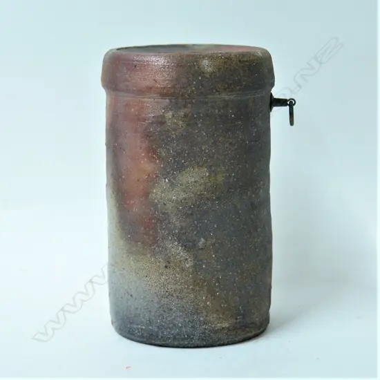 Estelle Martin anagama pottery wall vase