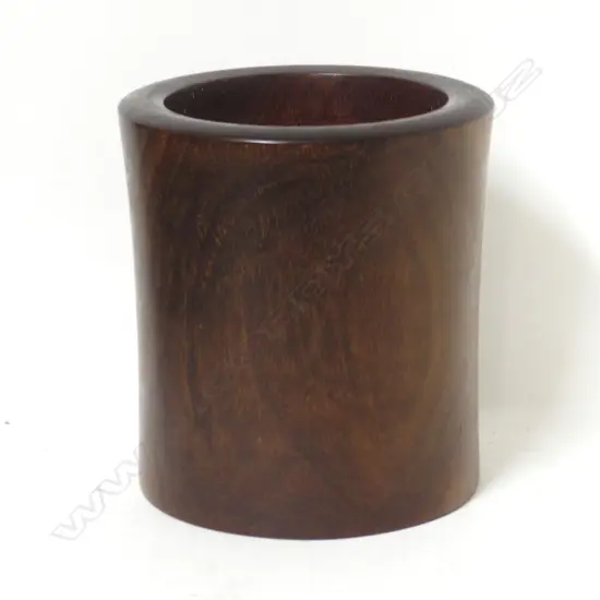 A Chinese rosewood brush pot