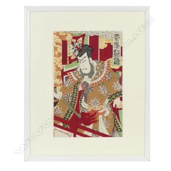 A Japanese woodblock print by Toyohara Kunichika (1835-1900)