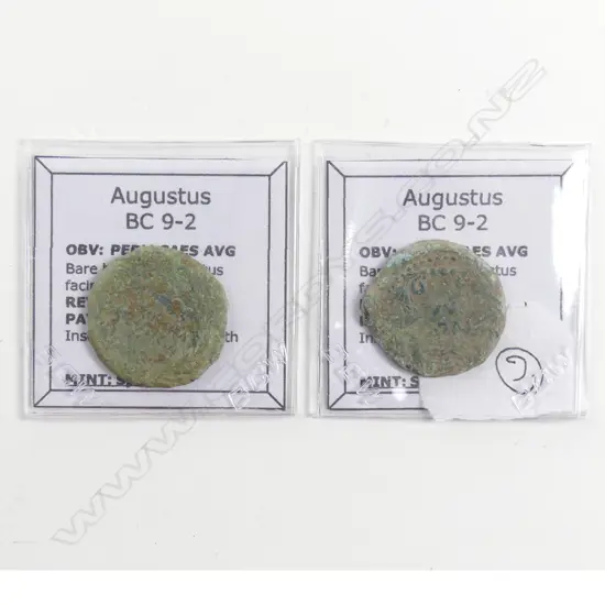 Two coins from the reign of Augustus Caesar