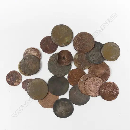 23 early French copper coins