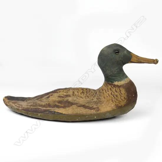 Vintage fine weave canvas drake duck decoy