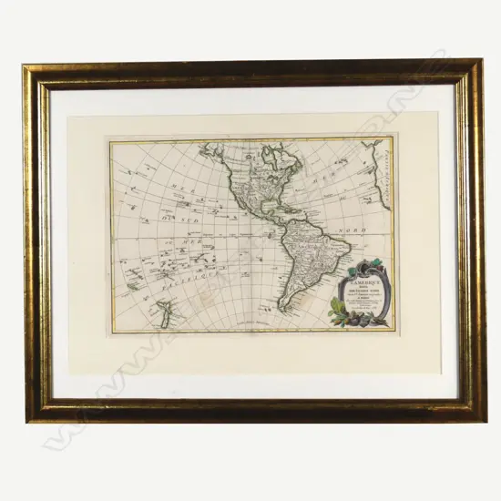 An 18thC map 'L'Amerique...'(Western Hemisphere) by Jean Janvier