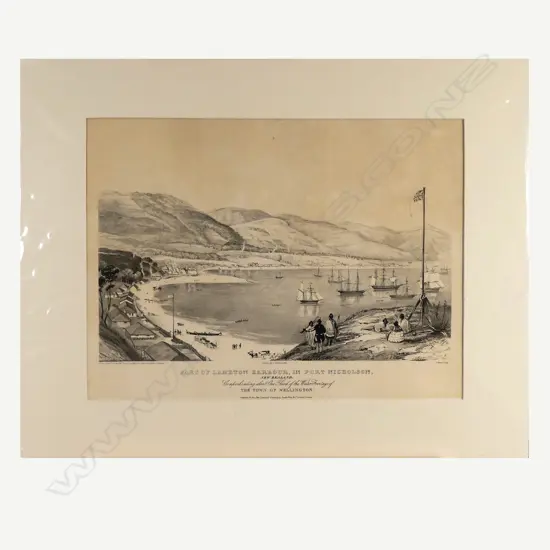 A scarce early black and white lithograph after Charles Heaphy 1841