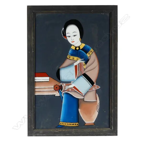 A Chinese reverse painting on glass