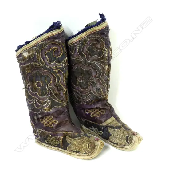 A pair of Tibetan child's boots