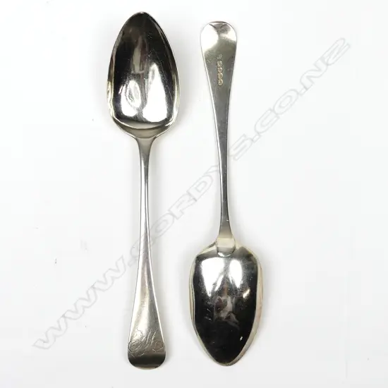 A pair of George IV silver Old English tablespoons