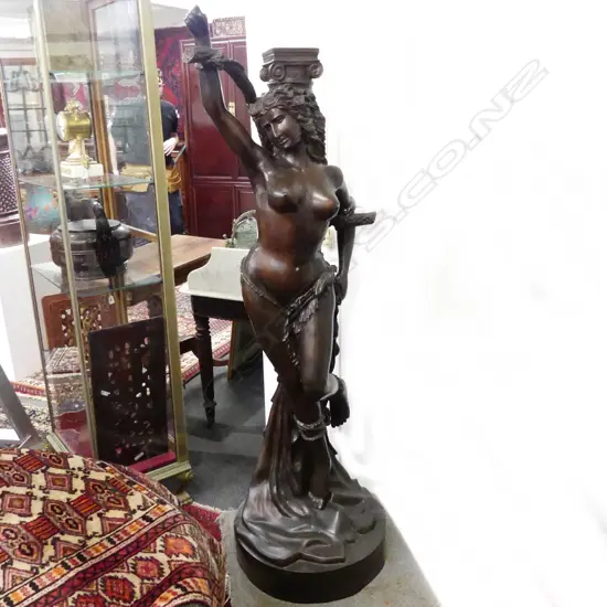 A large bronze statue