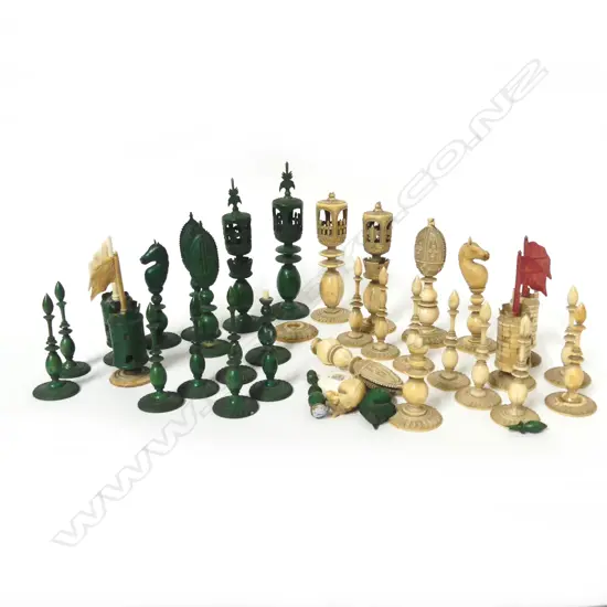 An ivory chess set