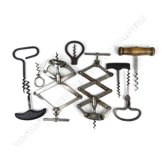A collection of vintage corkscrews