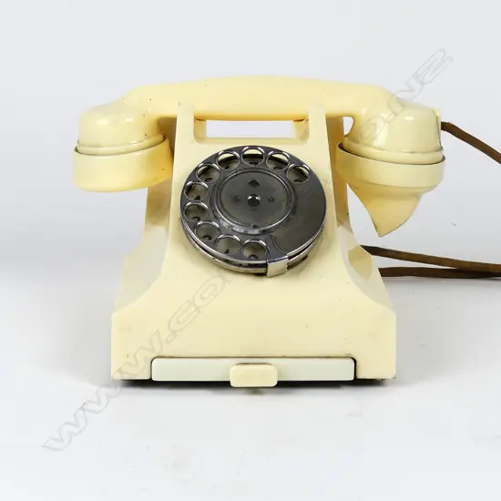 A vintage rotary phone