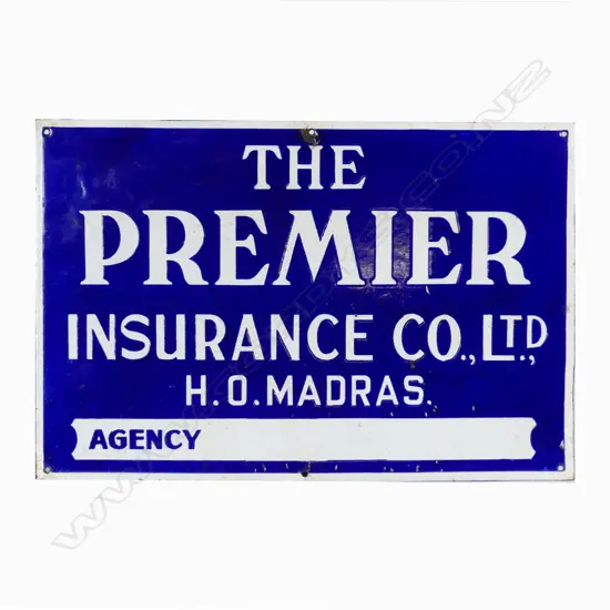 A vintage enamel sign