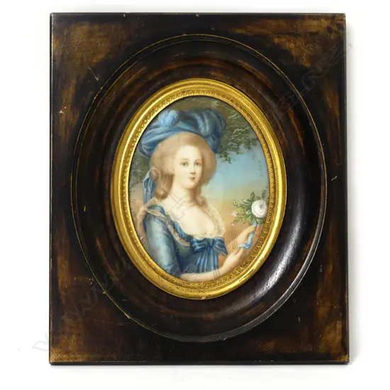 A portrait miniature on ivory