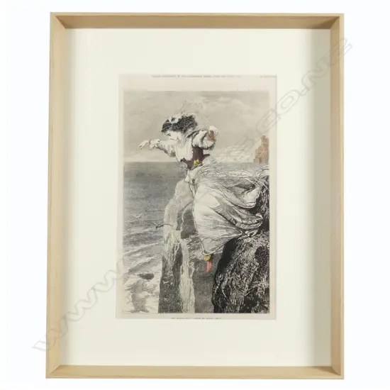 A framed woodcut engraving from the Illustrated London News