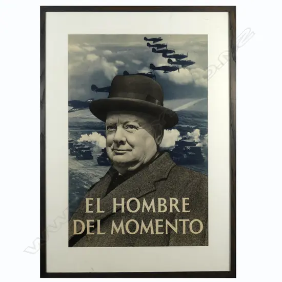 A WWII period poster of Churchill
