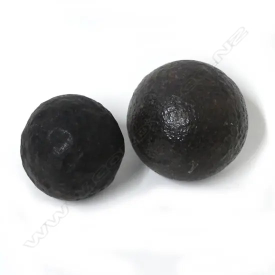 Two small diameter cannon balls