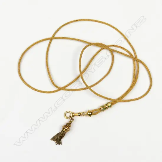A c.1900 18ct. yellow gold French neck chain