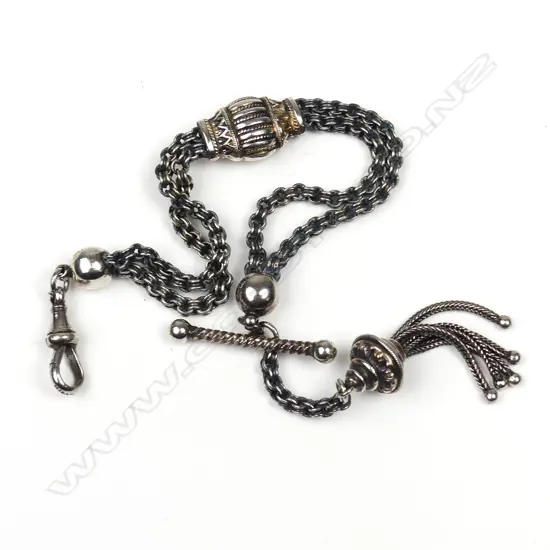 A ladys' vintage silver Albertina with tassel