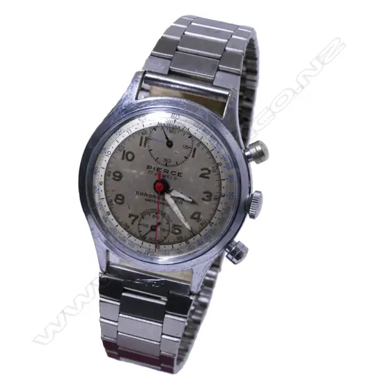 A Swiss Pierce two pusher pilot chronograph wristwatch
