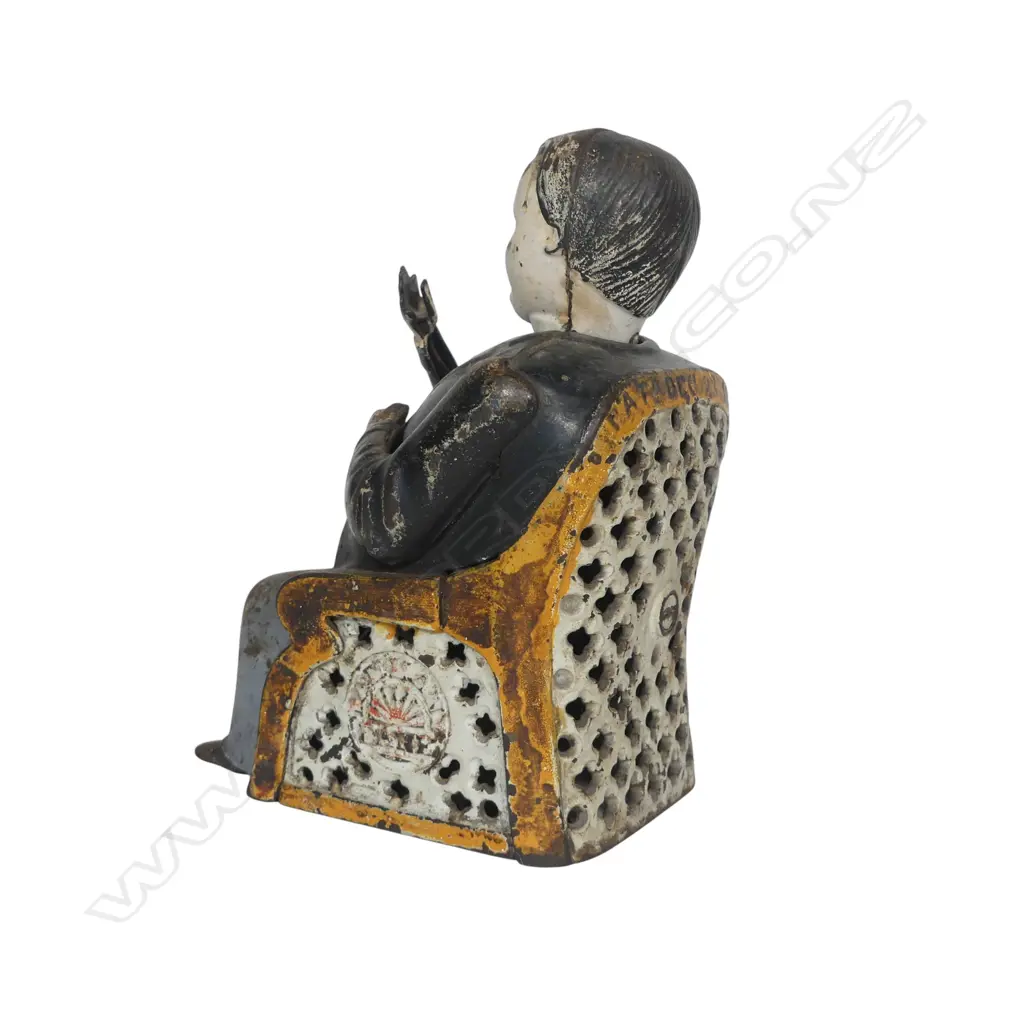 19thC American 'Tammany Bank' by CJ & E Stevens Co., Image 1++