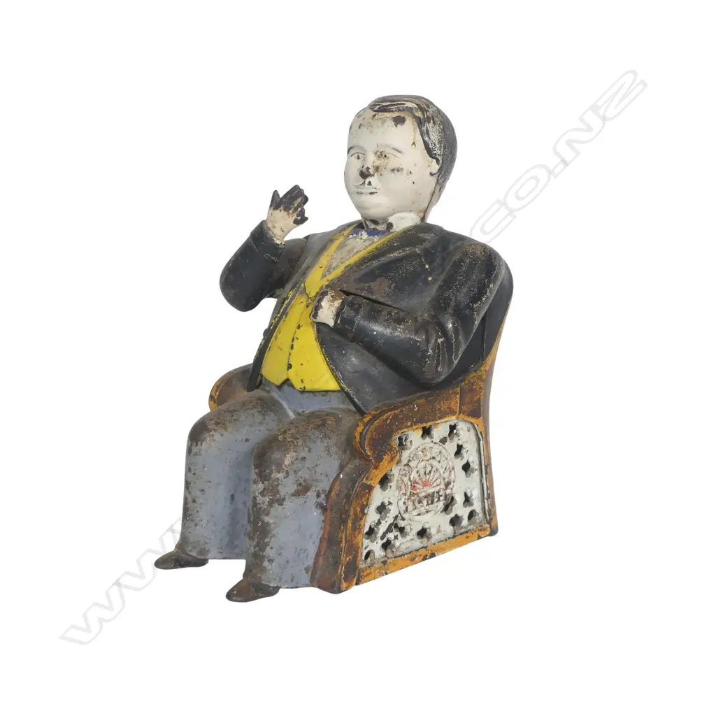 19thC American 'Tammany Bank' by CJ & E Stevens Co., Image 1++