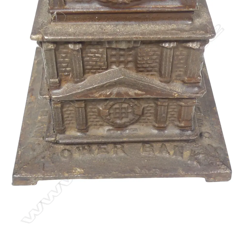 A 19thC cast iron Independence Hall Tower Centennial still bank, Image 1++