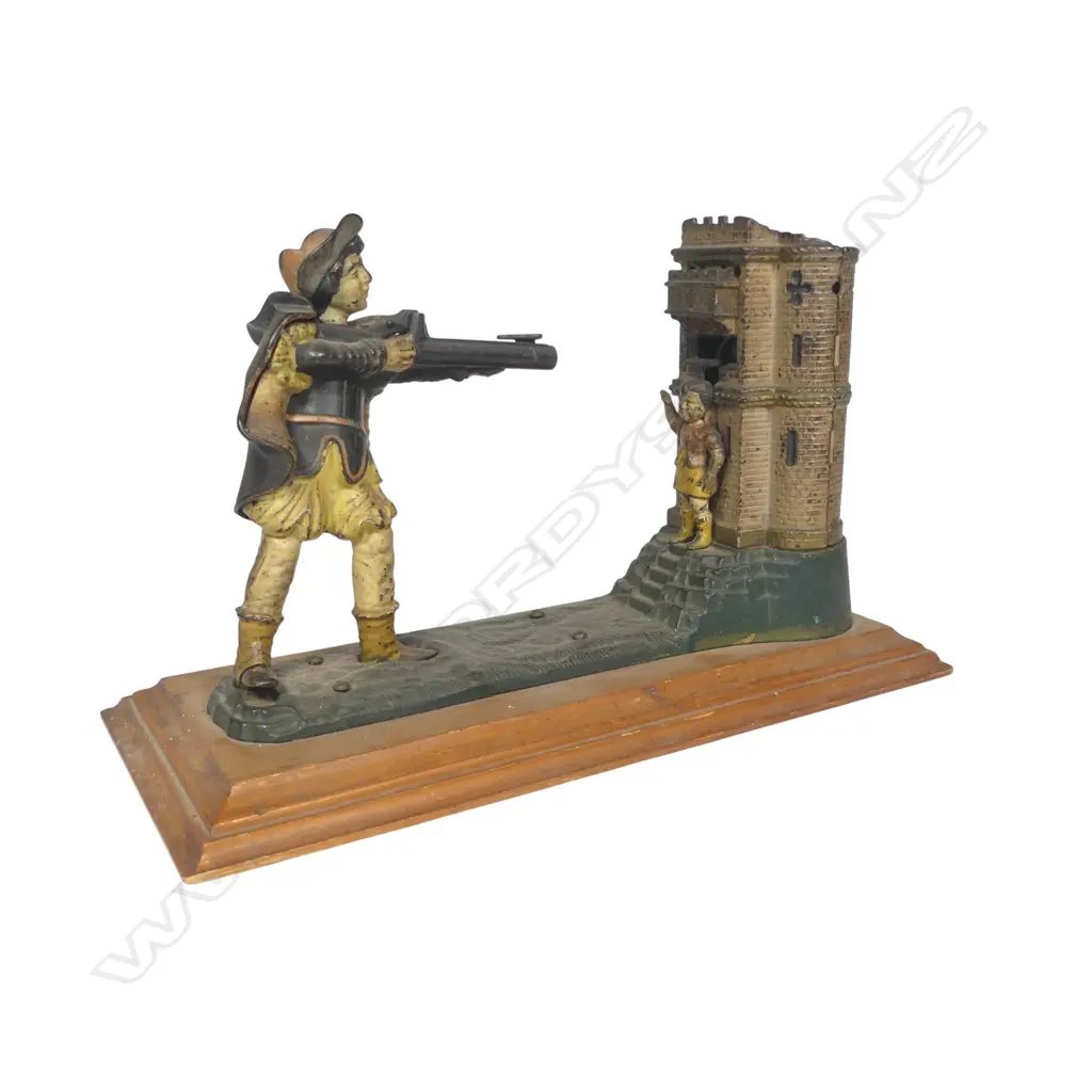 Late 19thC William Tell mechanical money bank, Image 1++