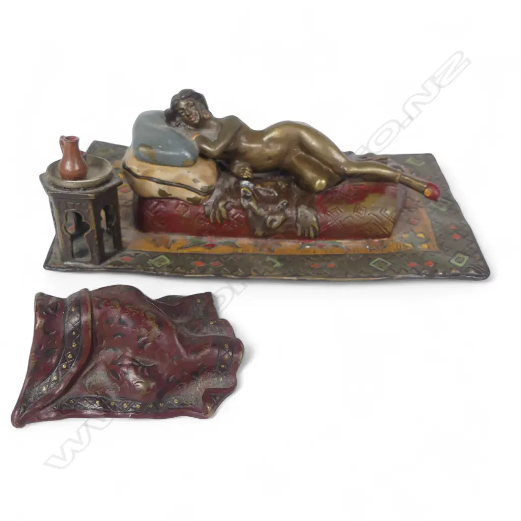 Franz Bergman 1920 Orientalist cold painted bronze sculpture, Image 1++
