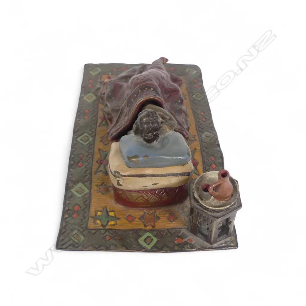 Franz Bergman 1920 Orientalist cold painted bronze sculpture, Image 1++
