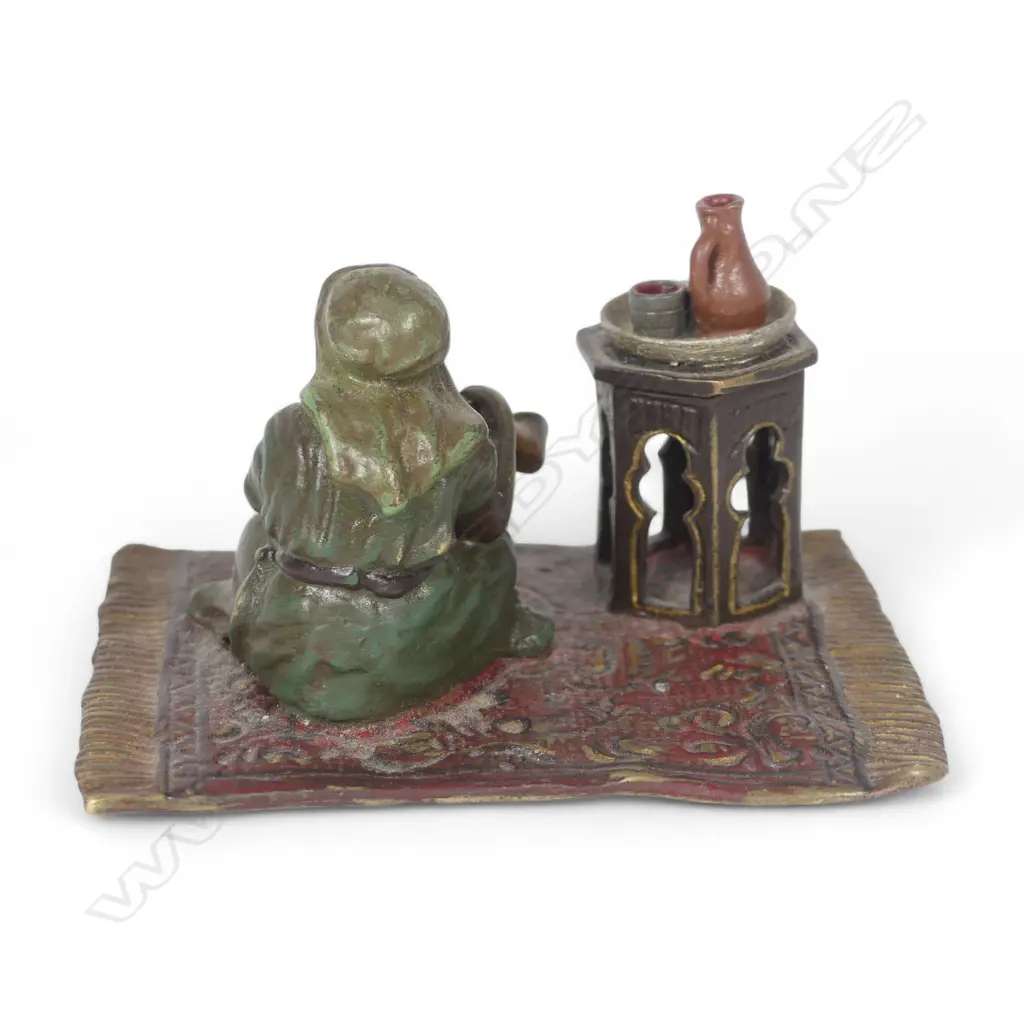 Franz Bergman 1920 Orientalist cold painted bronze sculpture, Image 1++